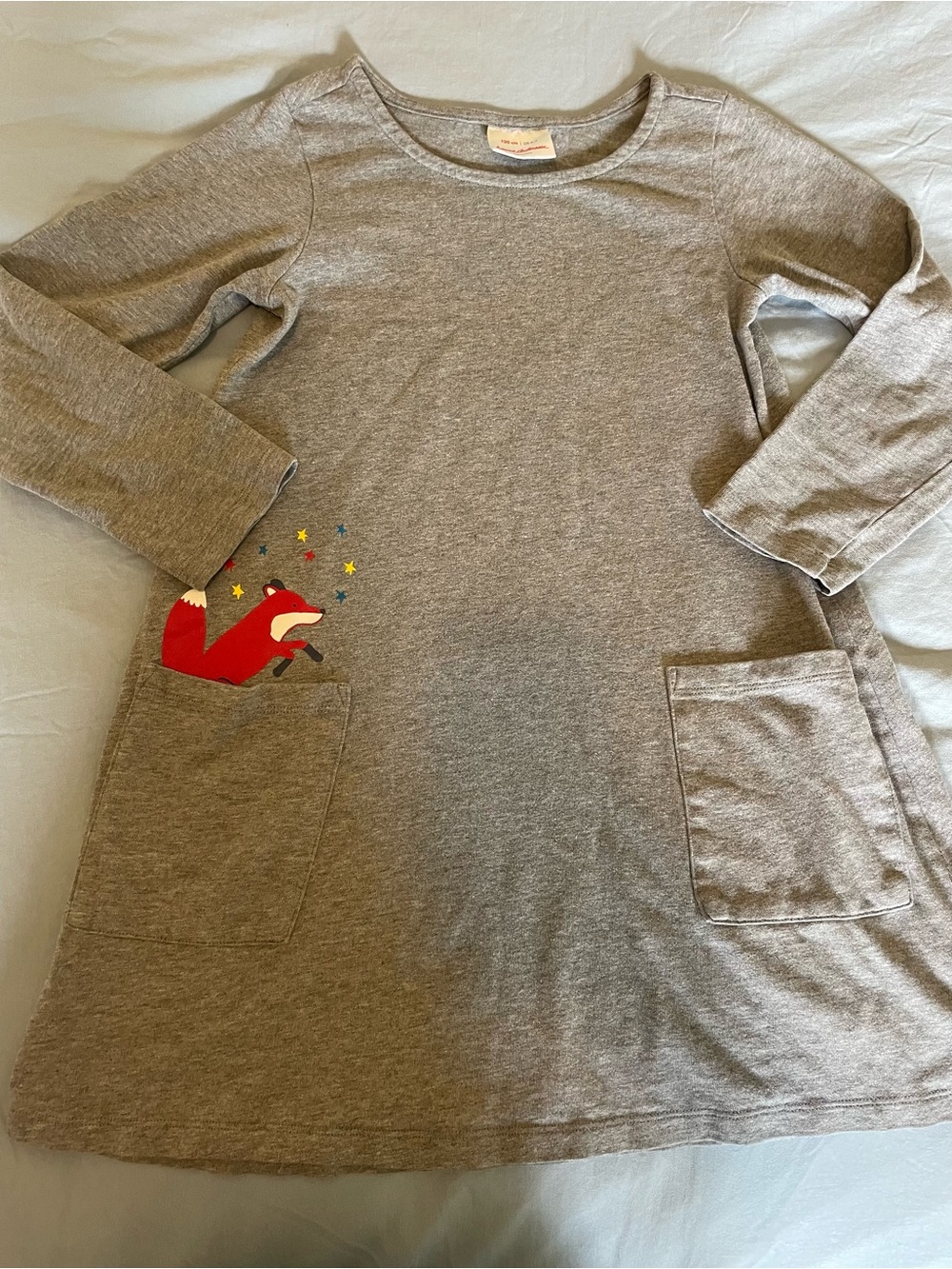Hanna Andersson Heather Gray Kids Crewneck Dress